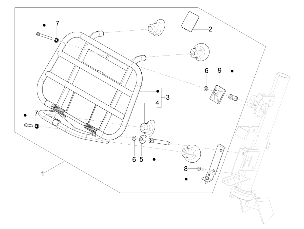Vespa Primavera 50 E4 NAFTA 2020-2023 — Voordrager