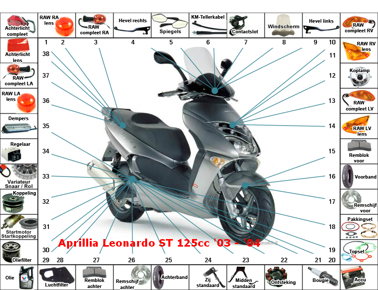 Leonardo ST 125CC '03 - '04