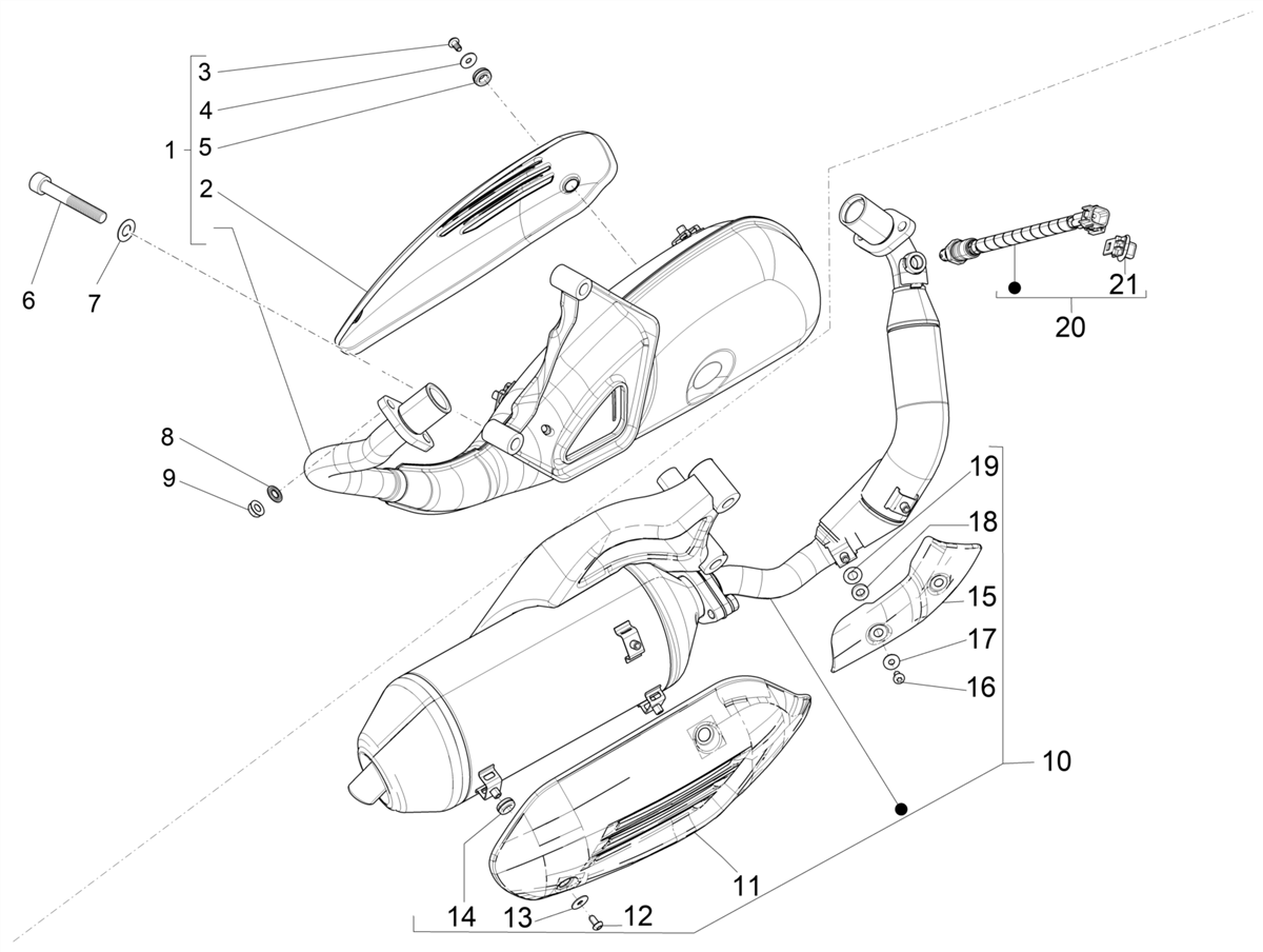 Vespa VX VXL SXL 150 4T 3V 2016-2021 — Nademper