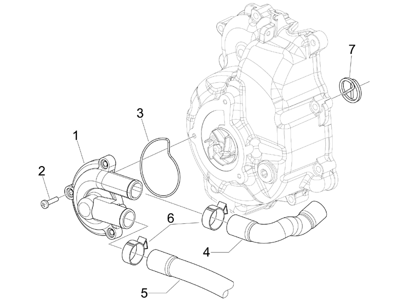 X9 250 Evolution no ABS E2 2006 EMEA — Waterpomp