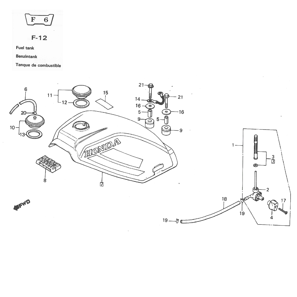 Tank Honda MT