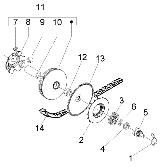 Liberty 50 4T Rst Ptt Fr — Aandrijfschijf