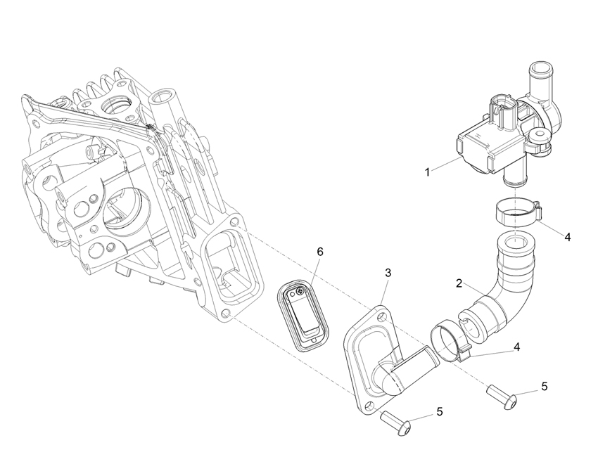 4T 3V I-get E5 Vespa Sprint — Secundaire luchttoevoer