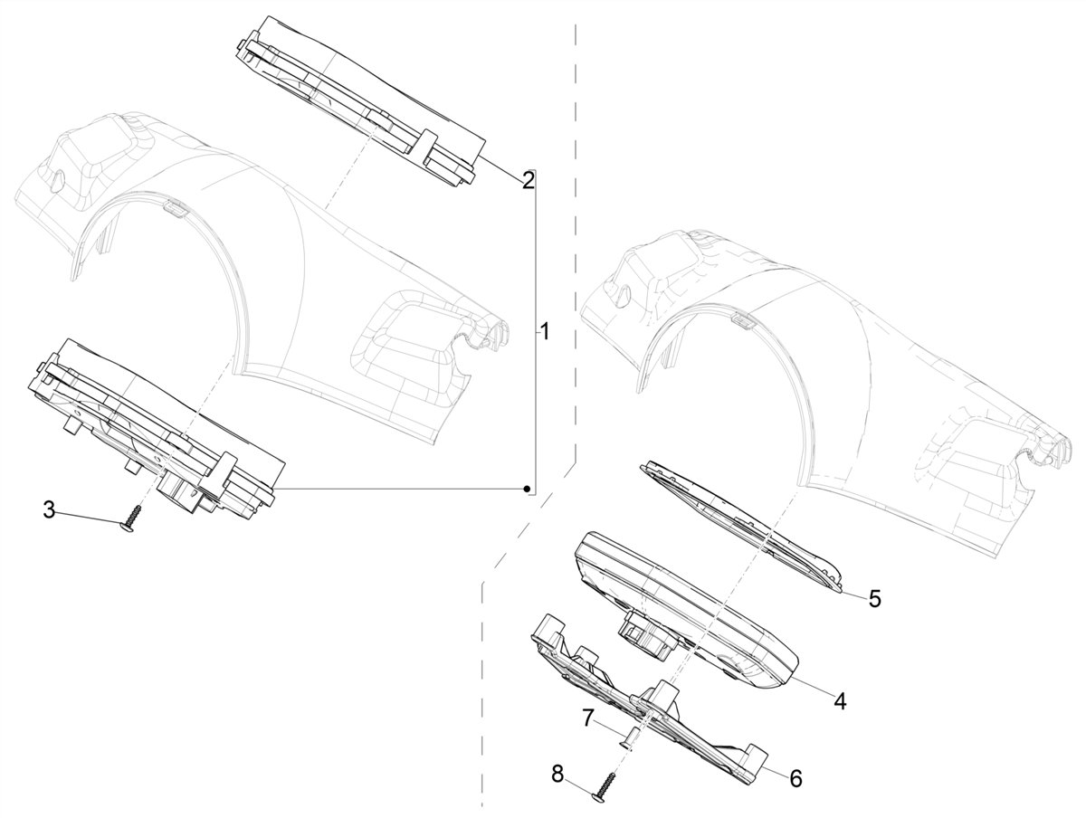 Vespa Primavera 150 ABS E5 2020-2023 EMEA Gso — Cockpit imstrumenten