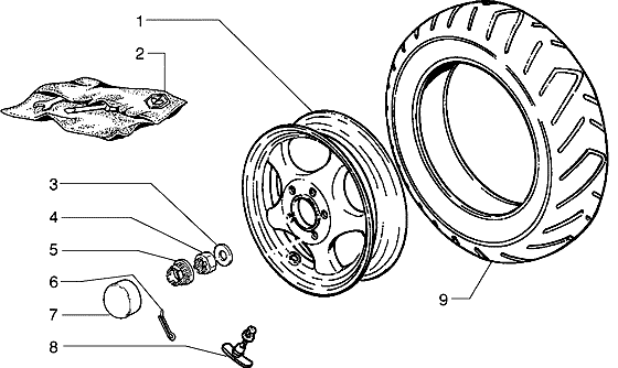 Hexagon 125 — Achterwiel