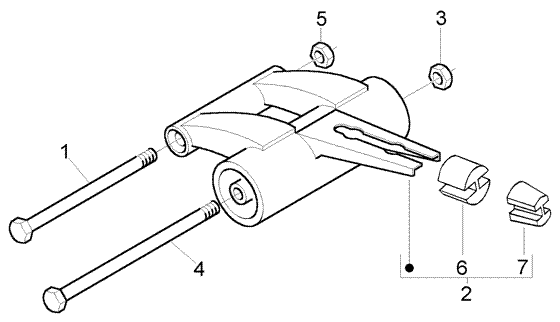 Piaggio Nrg Power Purejet — Zwaaiarm