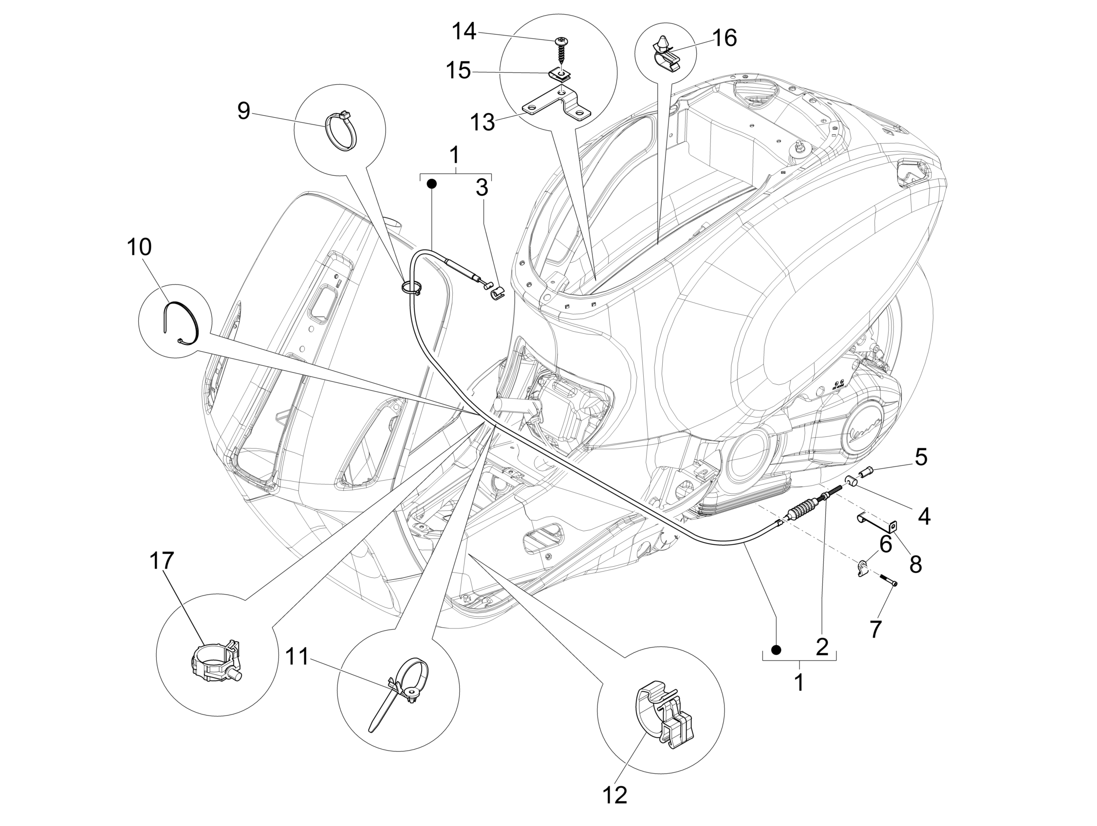 Vespa Primavera 50 E4 NAFTA 2020-2023 — Kables