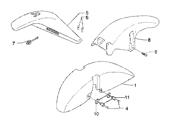 Piaggio X9 125 Sl — Wielruimte-Spatbord