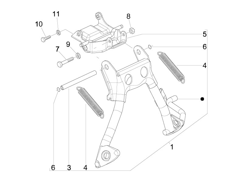 Vespa Primavera 50 2T no ABS E2 E3 2013-2017 EMEA APAC — Middenstandaard