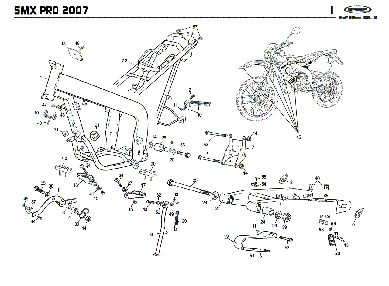 RIEJU SMX PRO ORANJE '08 — Frame