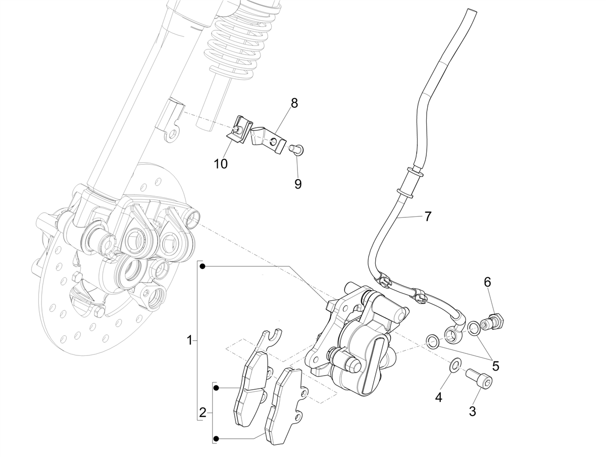 Vespa Primavera 50 4T 3V ie ABS E5 Mickey Mouse 2023 USA NAFTA — Remslangen - Remklauwen