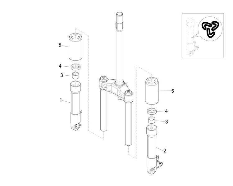 ZIP 4T 25 E5 — Voorvork poten