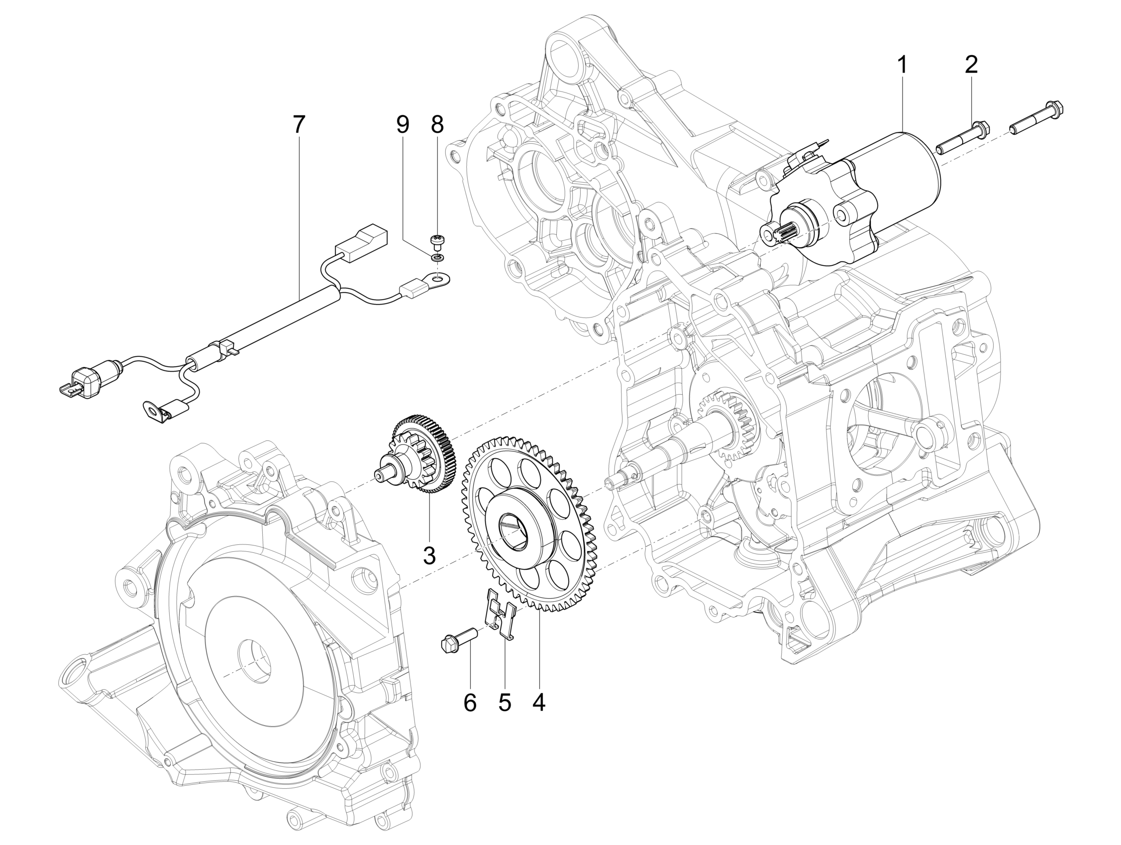 Vespa VX VXL SXL 150 4T 3V 2016-2021 — Startmotor - Elektrische starter