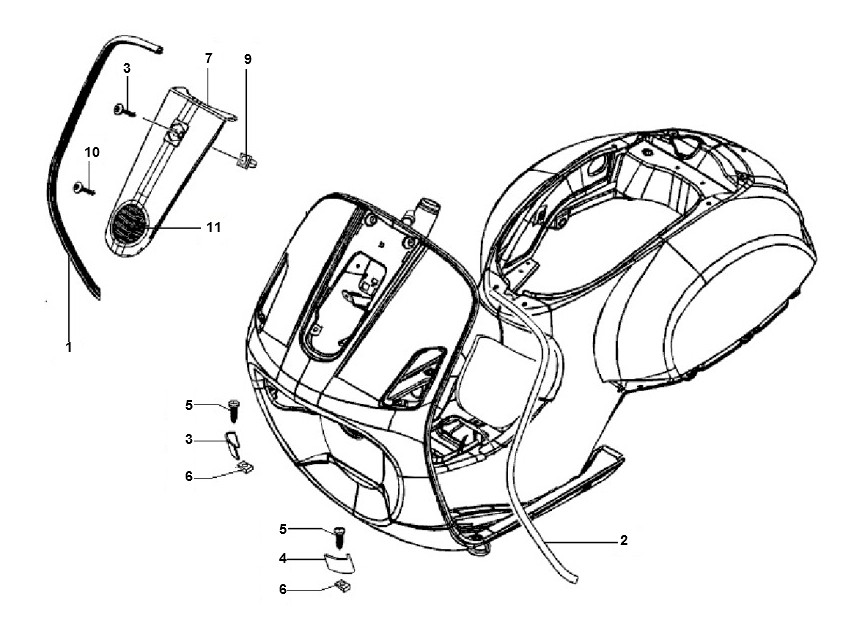 PIAGGIO LX 4V 45KM — Frame