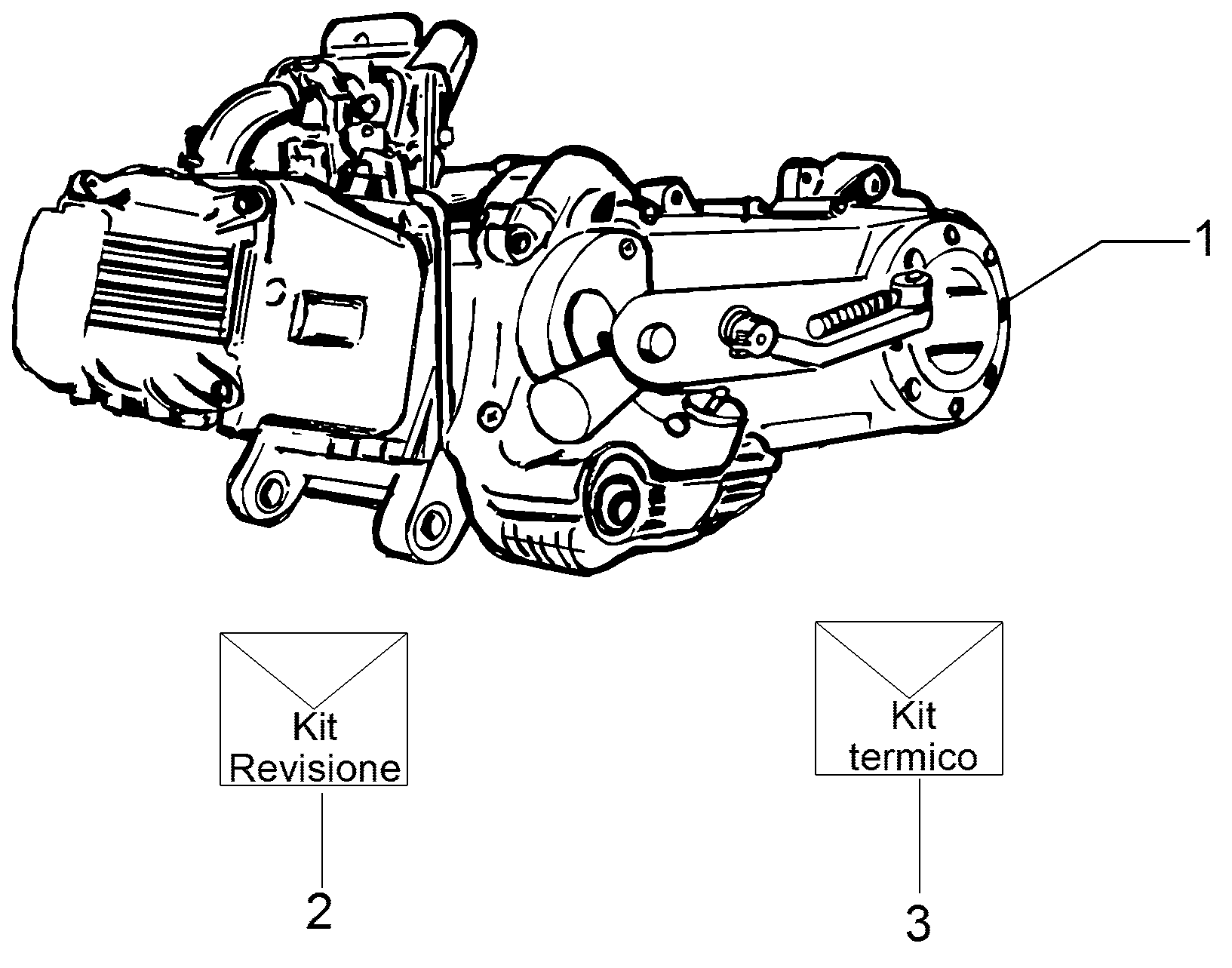 Vespa Primavera 50 25 km/h 4T 2V E 4V no ABS E2 2014-2017 EMEA — Motor compleet