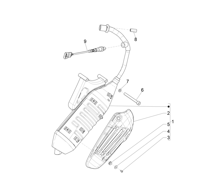 4T 3V I-get E5 Vespa Sprint — Uitlaat