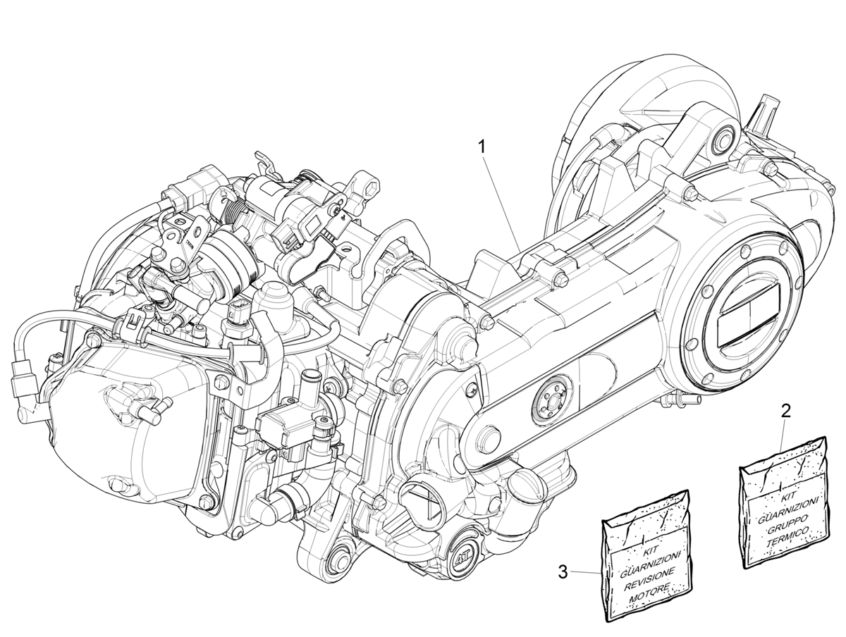 Vespa Primavera 50 4T 3V E5 2020-2023 EMEA — Motor compleet