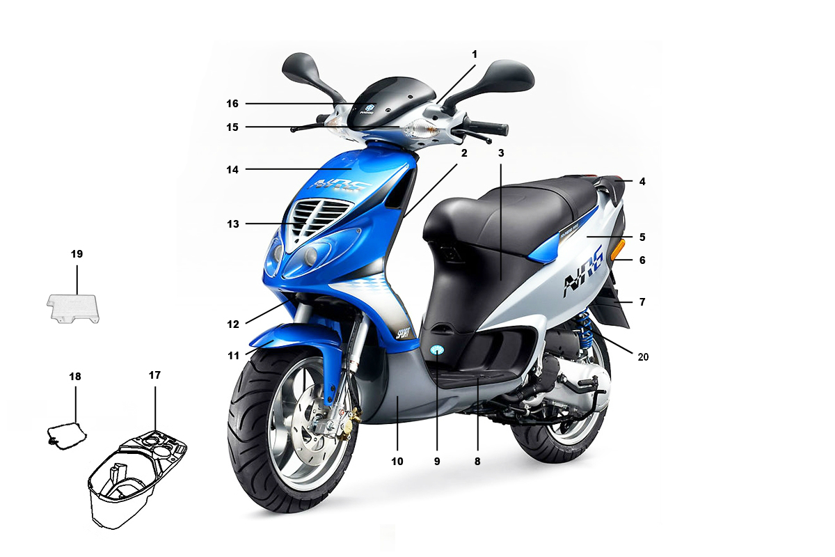 Piaggio NRG — Plaatwerk