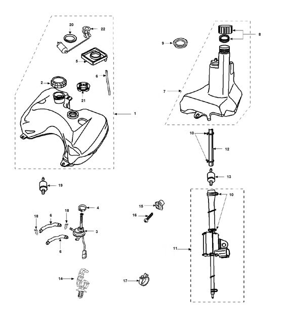 Benzine Olie Tank