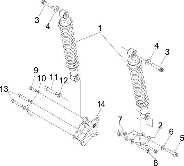 Achterwielophanging - schokdemper