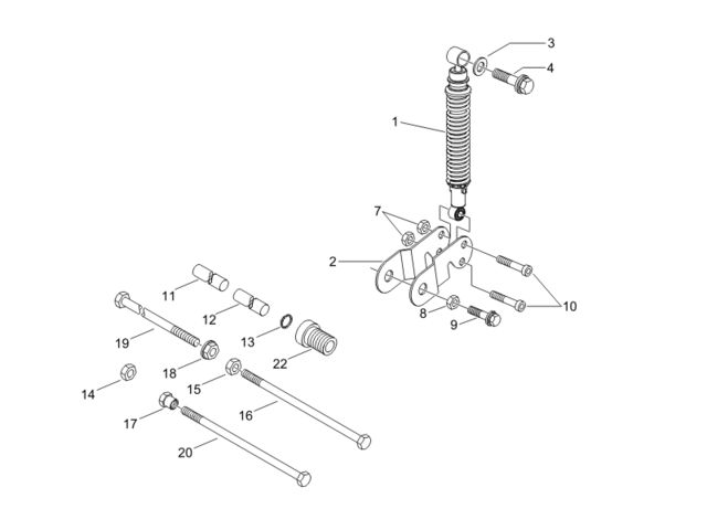 Achterwielophanging - schokdemper