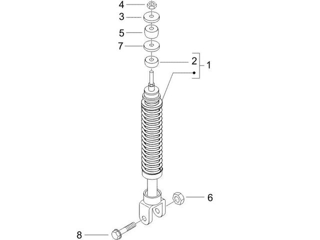 Achterwielophanging - schokdemper