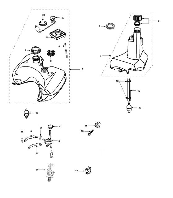 Benzine Olie Tank