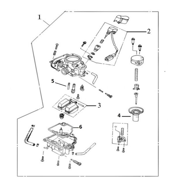 Carburateur + toebehoren