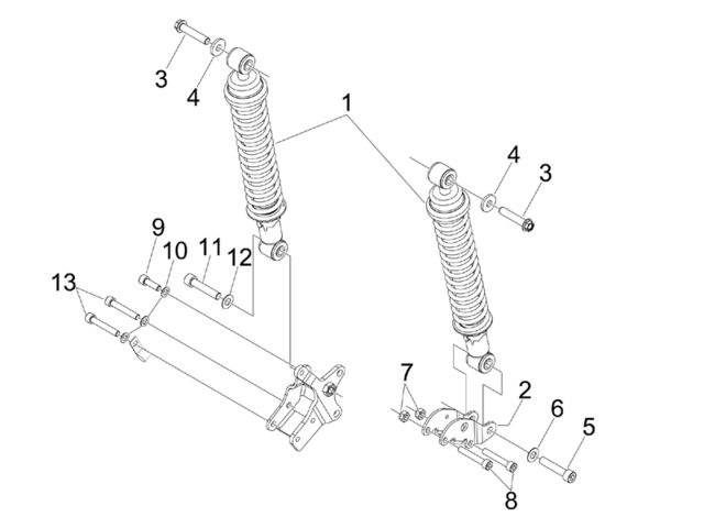 Achterwielophanging - schokdemper