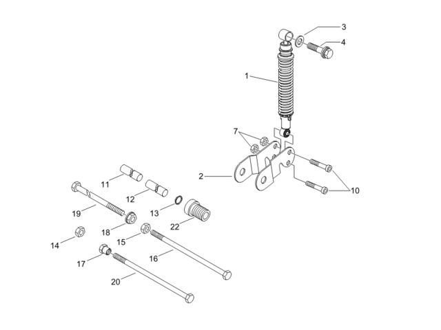 Achterwielophanging - schokdemper
